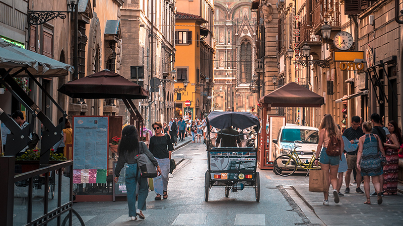 Flucht aus der Stadt Florenz